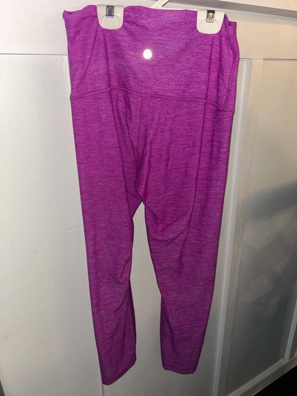 Lululemon Free Flow Space Dye Crop Leggings in Tender Violet Raspberry